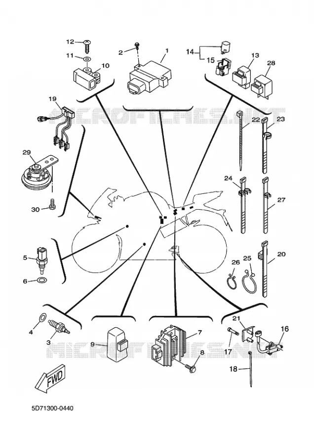 ELECTRICAL 2 Yamaha MOTO 125 2009 R125  YZF-R125