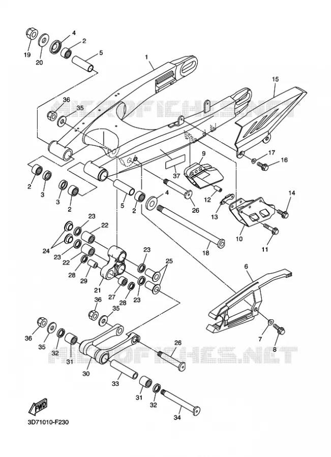SWINGARM Yamaha MOTO 250 2009 WR-R  WR250R