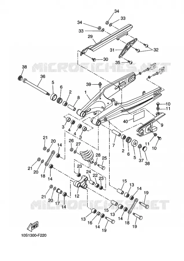 SWINGARM Yamaha MOTO 660 2009 XTX  XT660X