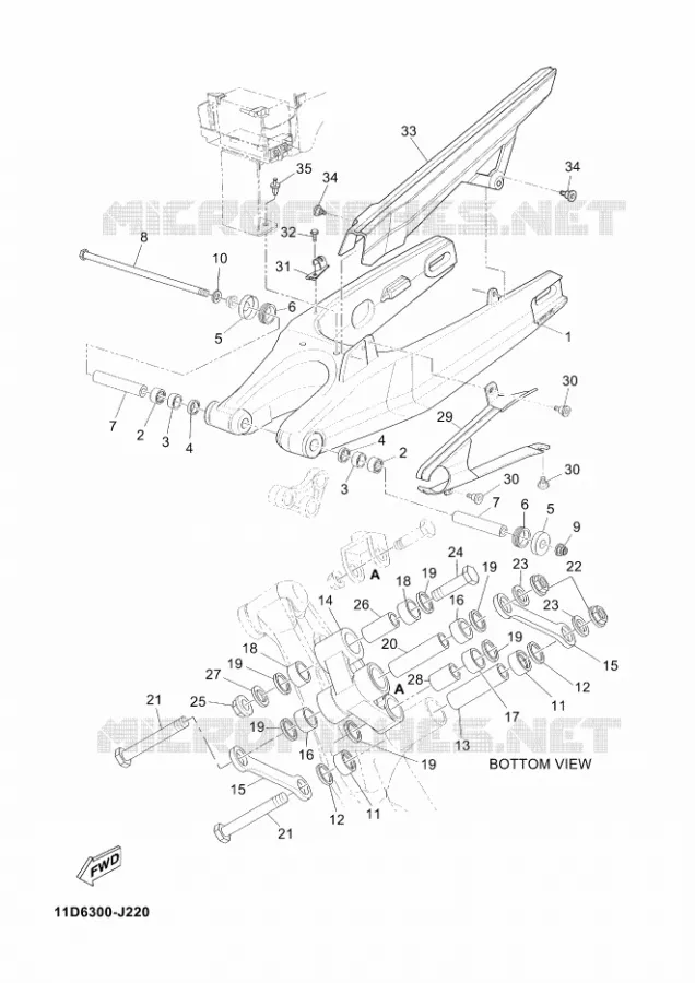 SWINGARM Yamaha MOTO 660 2013 XTZ TENERE  XT660Z