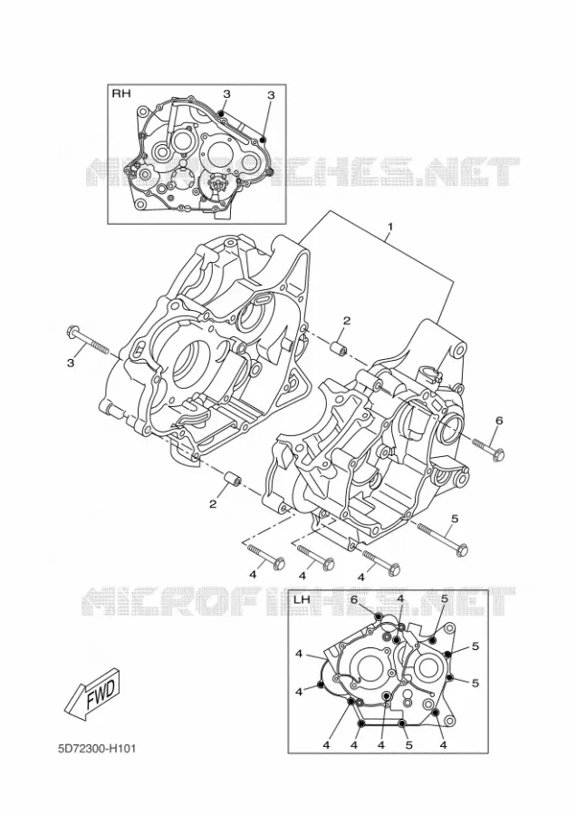 CRANKCASE Yamaha MOTO 125 2011 R125  YZF-R125