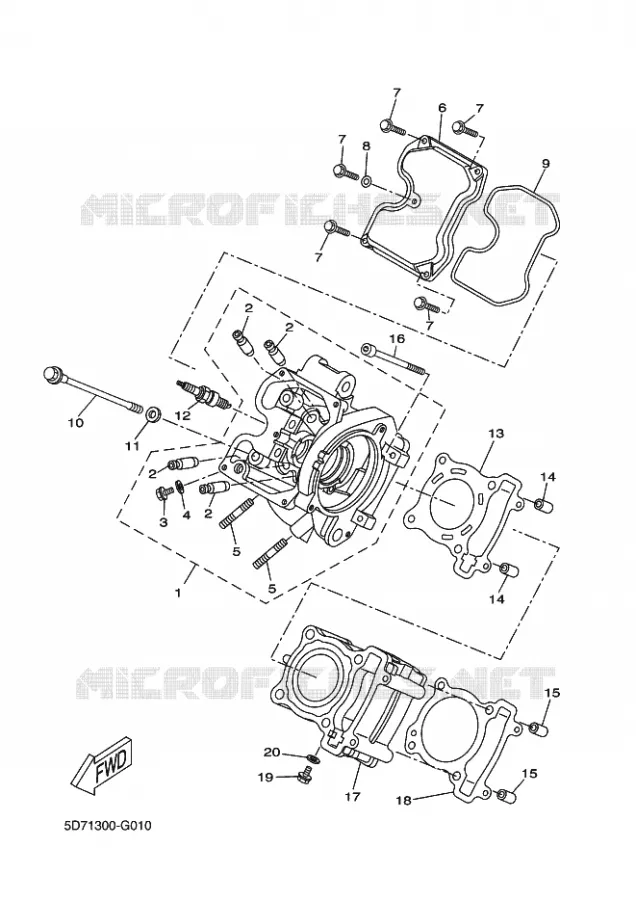 CYLINDER HEAD  Yamaha MOTO 125 2011 R125  YZF-R125