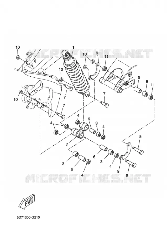 REAR SHOCK ABSORBER Yamaha MOTO 125 2011 R125  YZF-R125