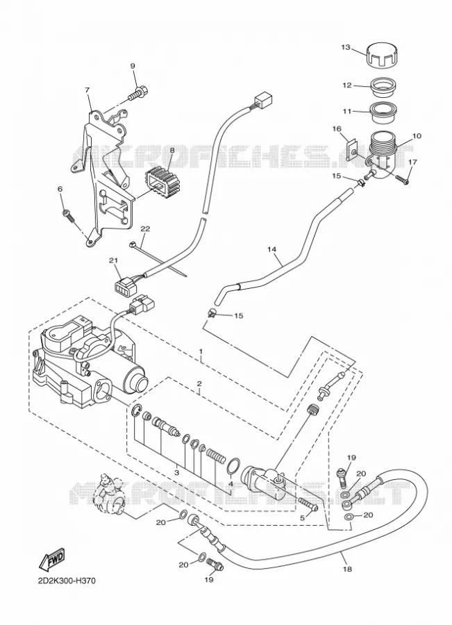 CLUTCH MASTER CYLINDER Yamaha MOTO 1300 2010 FJR AS  FJR1300AS