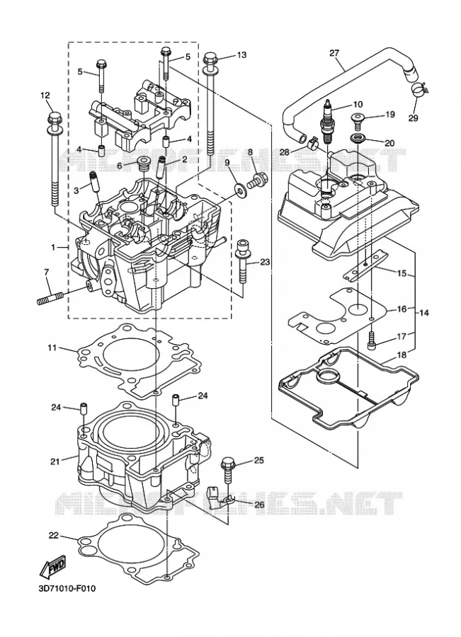 CYLINDER Yamaha MOTO 250 2009 WR-R  WR250R