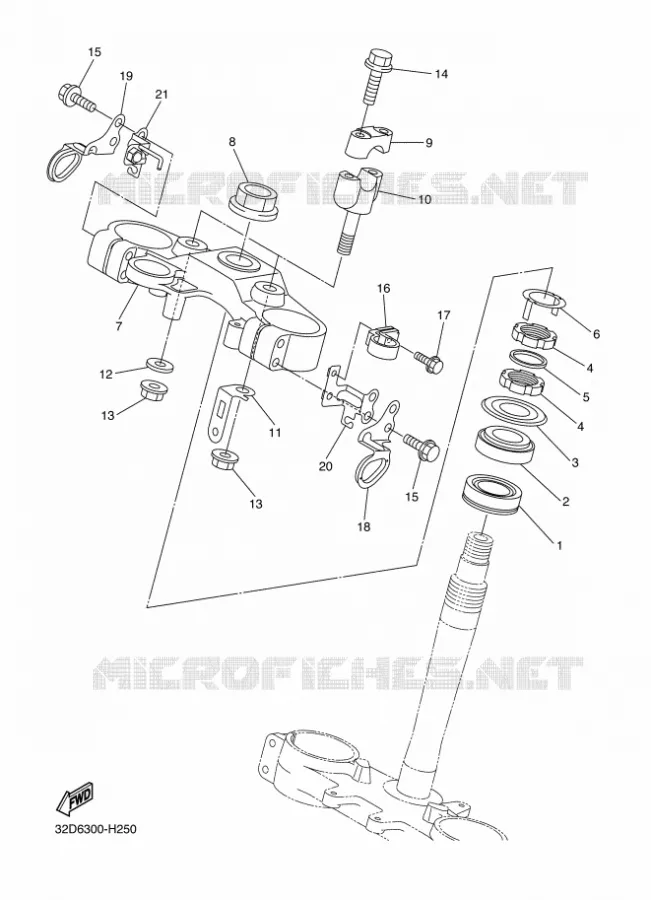 STEERING Yamaha MOTO 250 2009 WR-R  WR250R
