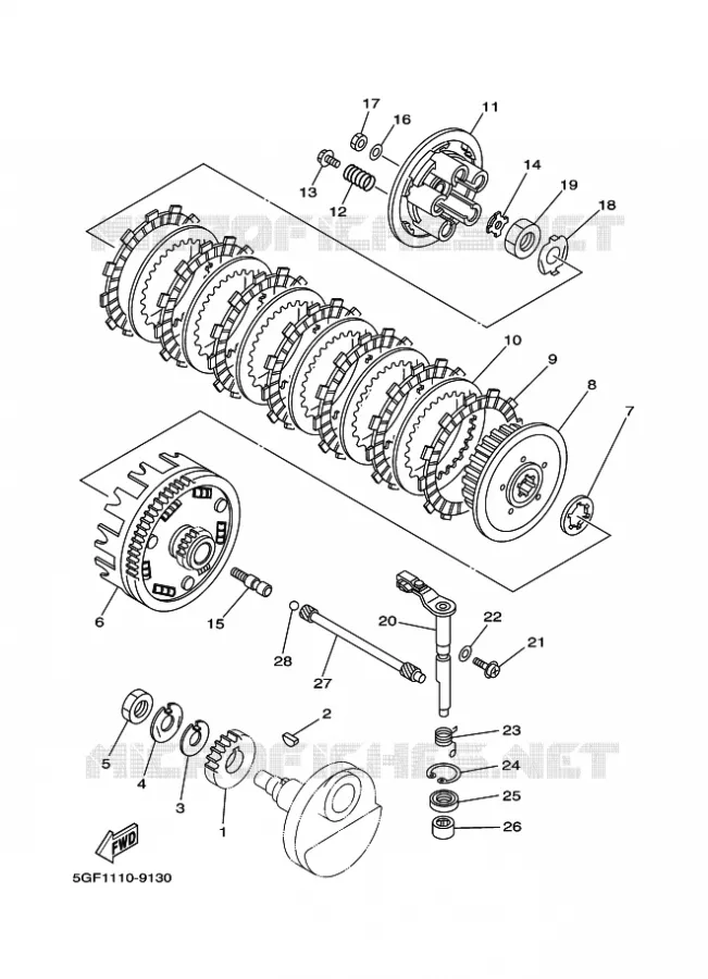 STARTER CLUTCH Yamaha MOTO 250 2009 TTR  TT250R