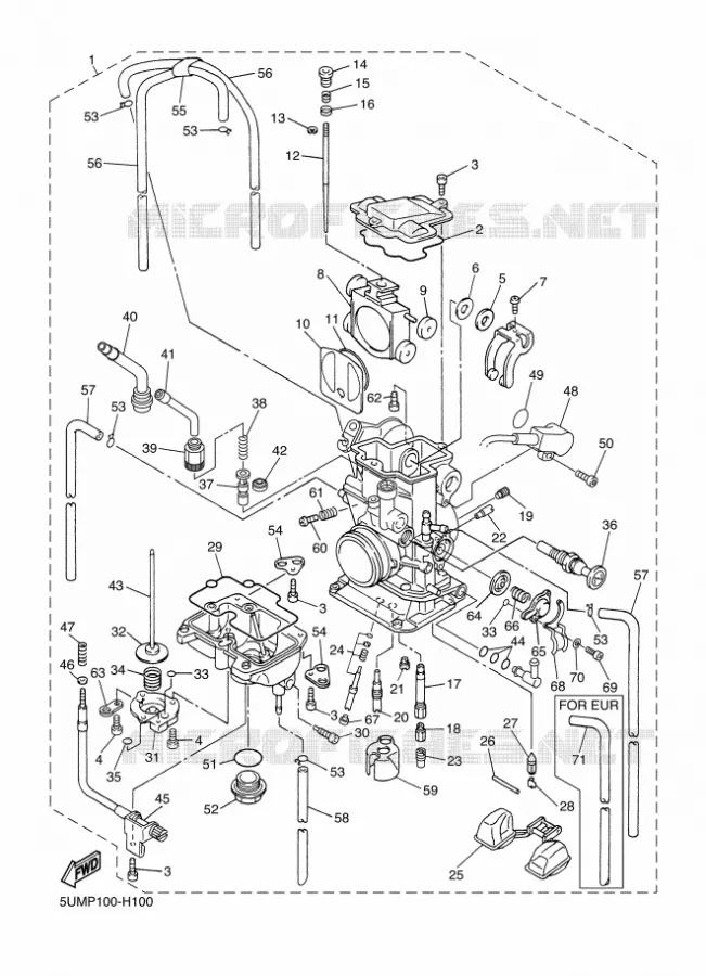 CARBURETOR Yamaha MOTO 250 2009 WRF  WR250F