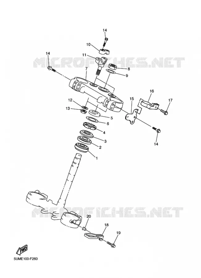 STEERING Yamaha MOTO 250 2009 WRF  WR250F