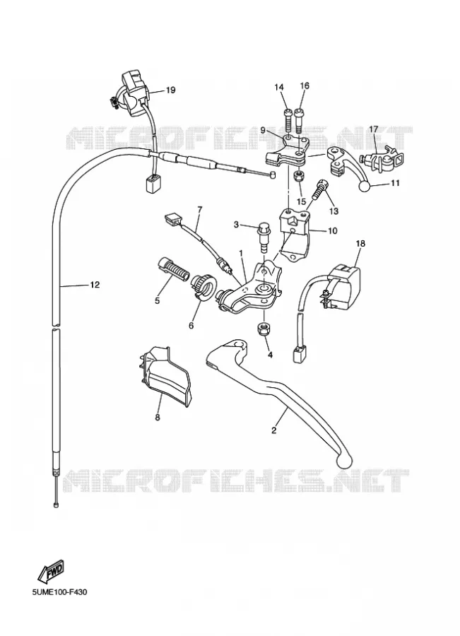 SWITCH / LEVER Yamaha MOTO 250 2009 WRF  WR250F