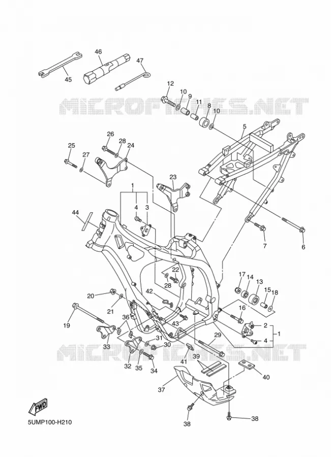 FRAME Yamaha MOTO 250 2010 WRF  WR250F
