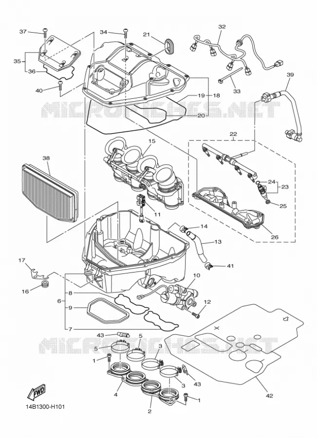 INTAKE Yamaha MOTO 1000 2009 R1  YZF-R1 R1