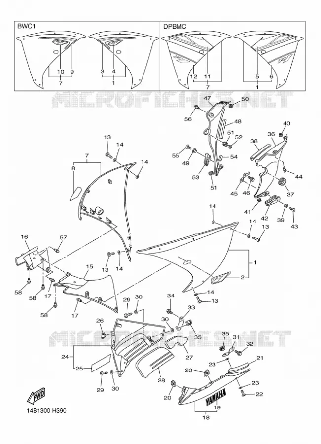 COVER 2 Yamaha MOTO 1000 2009 R1  YZF-R1 R1