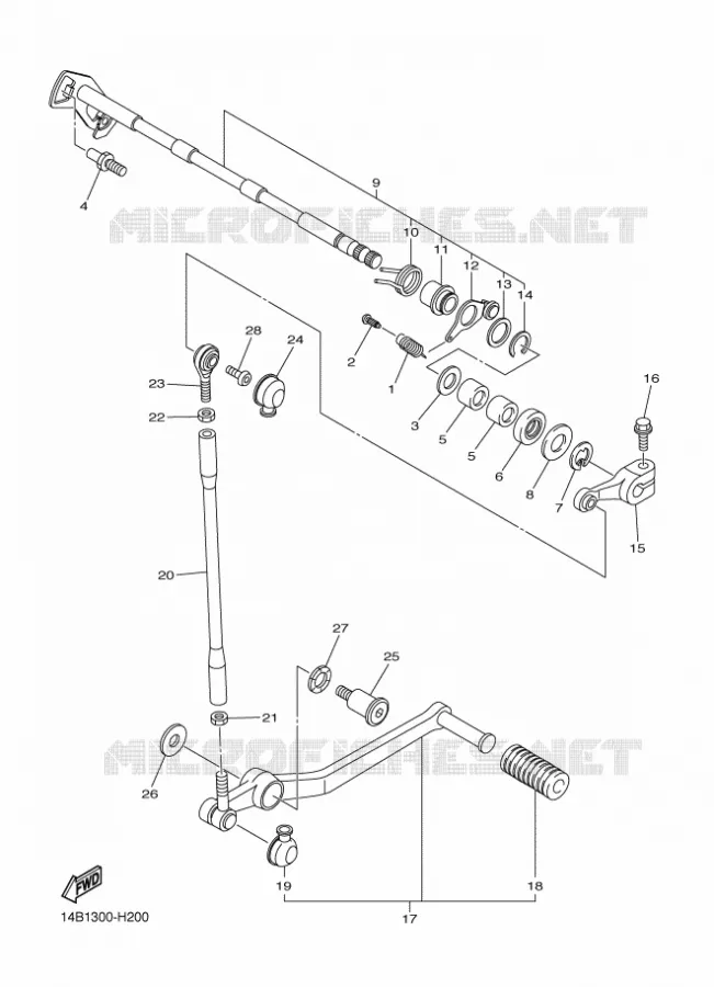 GEAR SHIFT SHAFT / LEVER Yamaha MOTO 1000 2009 R1  YZF-R1 R1