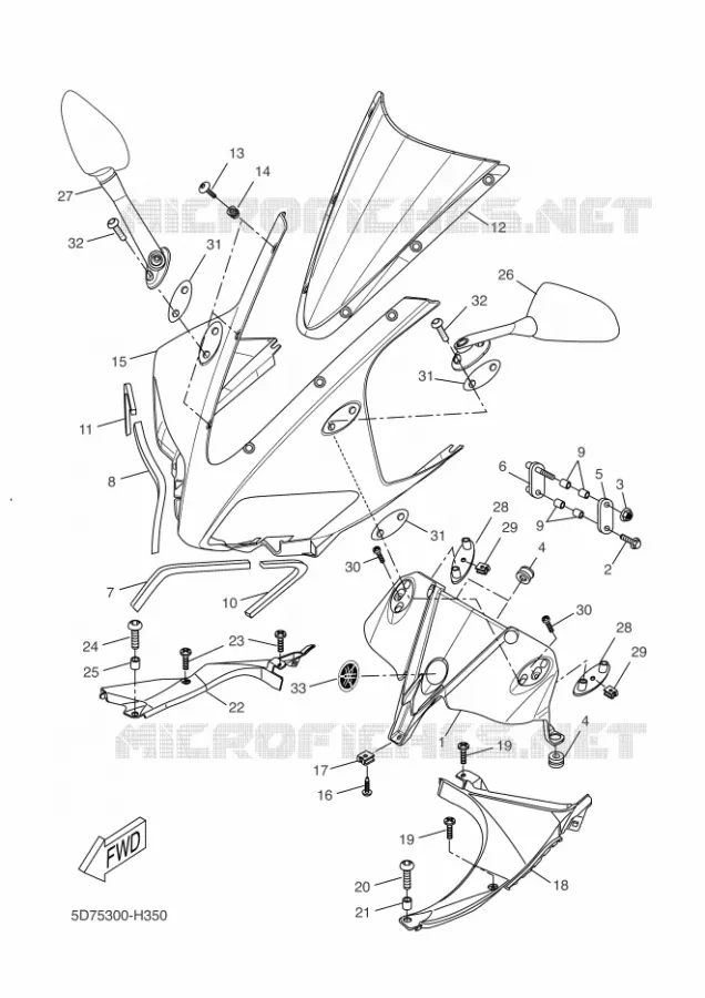 COVER 2 Yamaha MOTO 125 2009 R125  YZF-R125