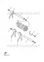 GEAR SHIFT SELECTOR DRUM / FORKS for Yamaha FAZER S2 2009