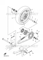 REAR WHEEL for Yamaha FAZER S2 2009