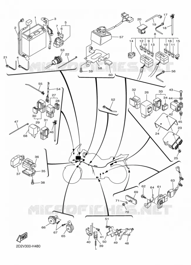 ELECTRICAL 2 Yamaha MOTO 1300 2009 FJR AS ABS  FJR1300AS