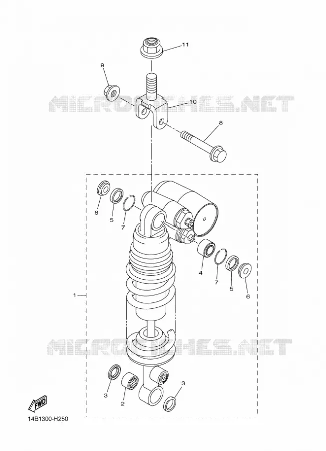 REAR SHOCK ABSORBER Yamaha MOTO 1000 2009 R1  YZF-R1 R1