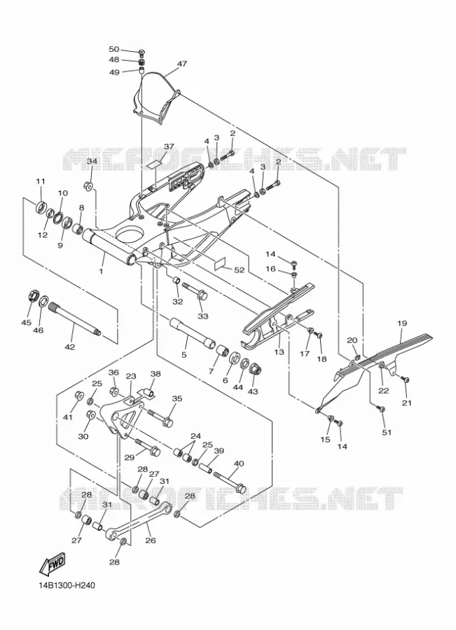 SWINGARM Yamaha MOTO 1000 2009 R1  YZF-R1 R1