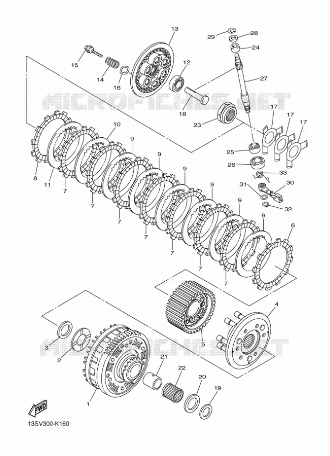 STARTER CLUTCH Yamaha MOTO 600 2013 R6  YZF-R6