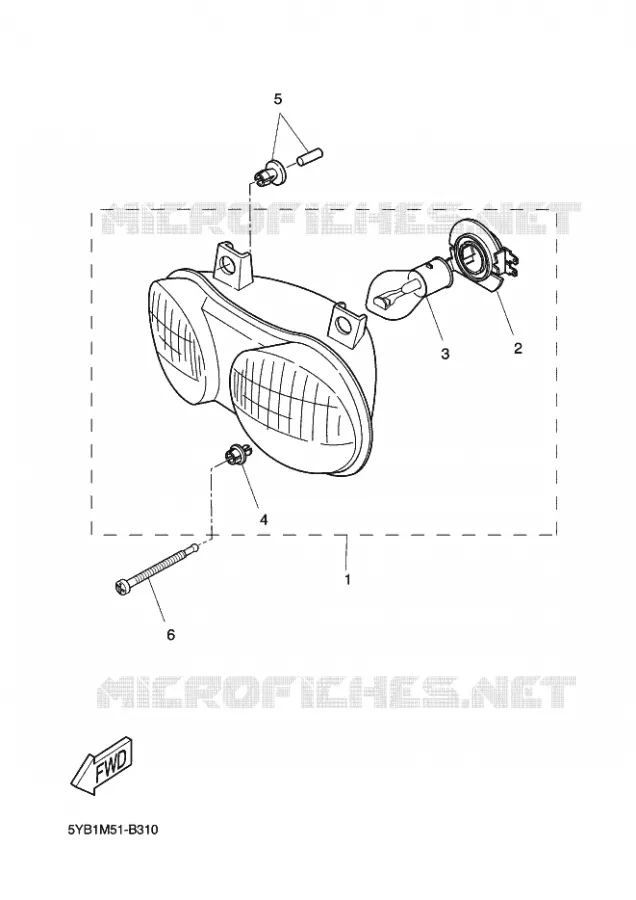 HEADLIGHT Yamaha SCOOTER 50 2009 ROCKET  CW50RSP POWER ROCKET