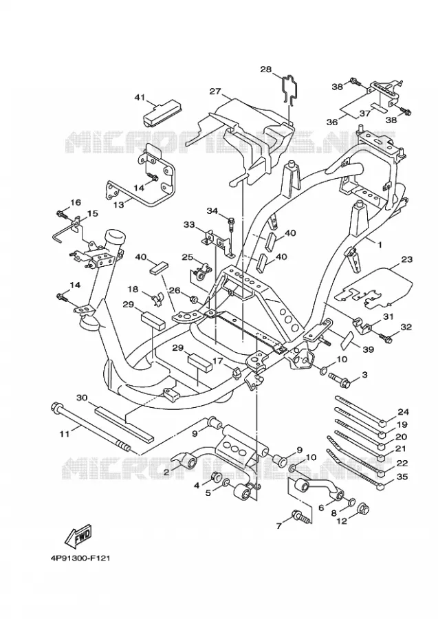 FRAME Yamaha SCOOTER 125 2009 FLAME X  XC125 FLAME X