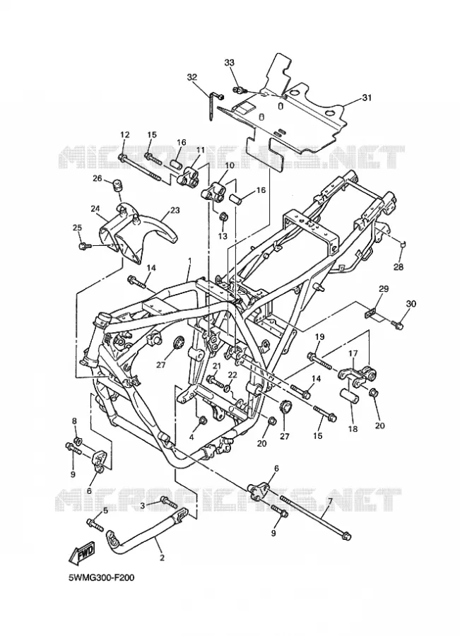 FRAME Yamaha MOTO 1300 2009 XJR  XJR1300