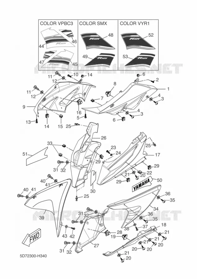 COVER 1 Yamaha MOTO 125 2009 R125  YZF-R125