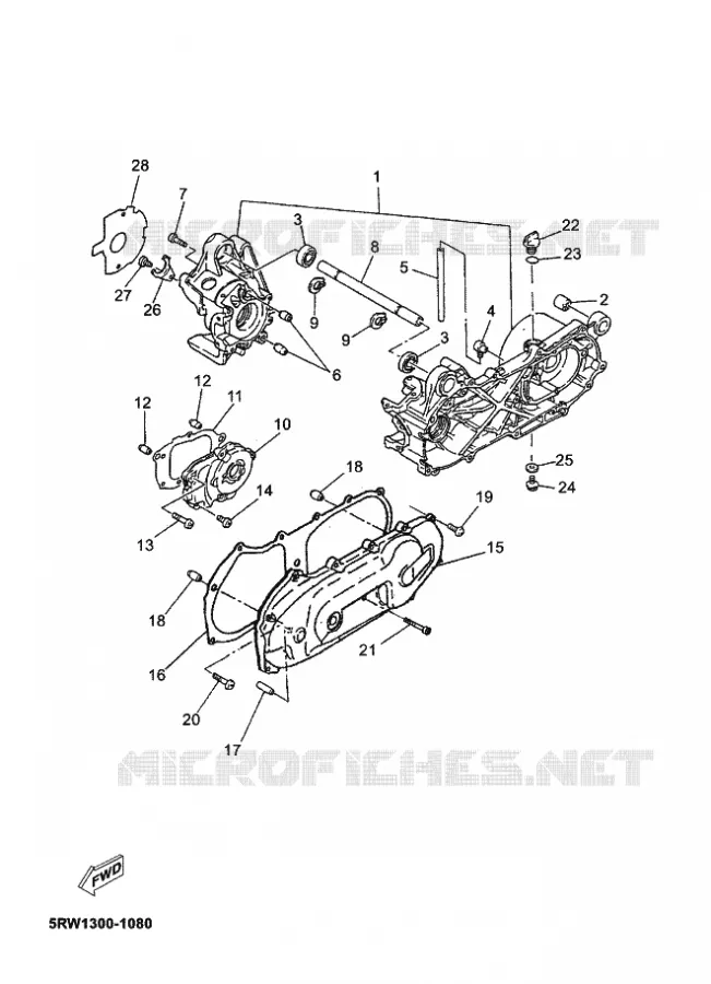 CRANKCASE Yamaha SCOOTER 50 2010 JOG  CS50 JOG R