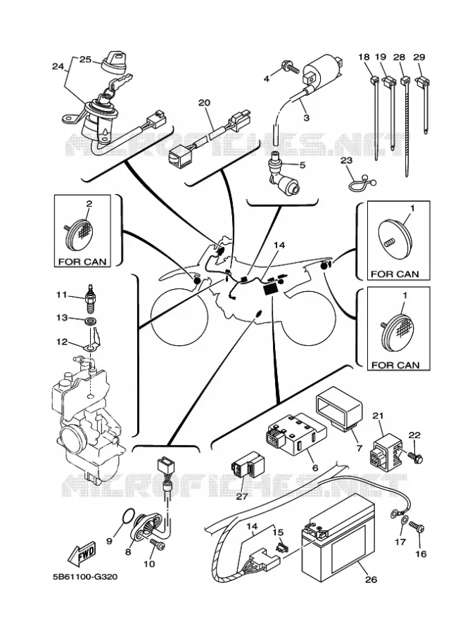 ELECTRICAL 1 Yamaha MOTO 110 2010 TTR  TT-R110E