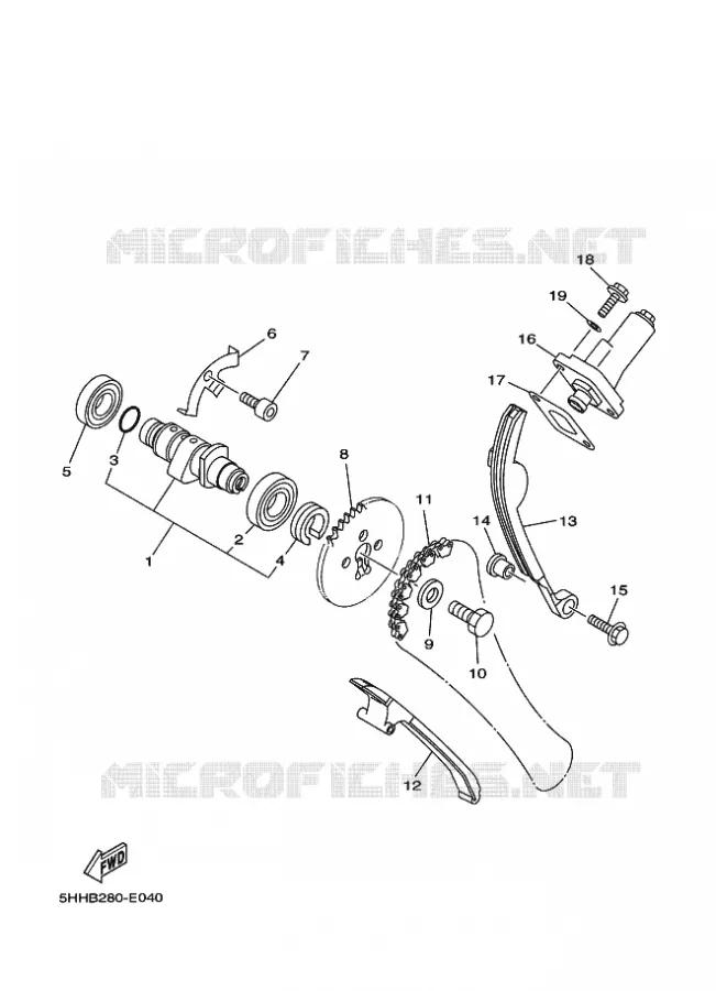 CAMSHAFT / TIMING CHAIN Yamaha MOTO 125 2010 TTR  TT-R125LW