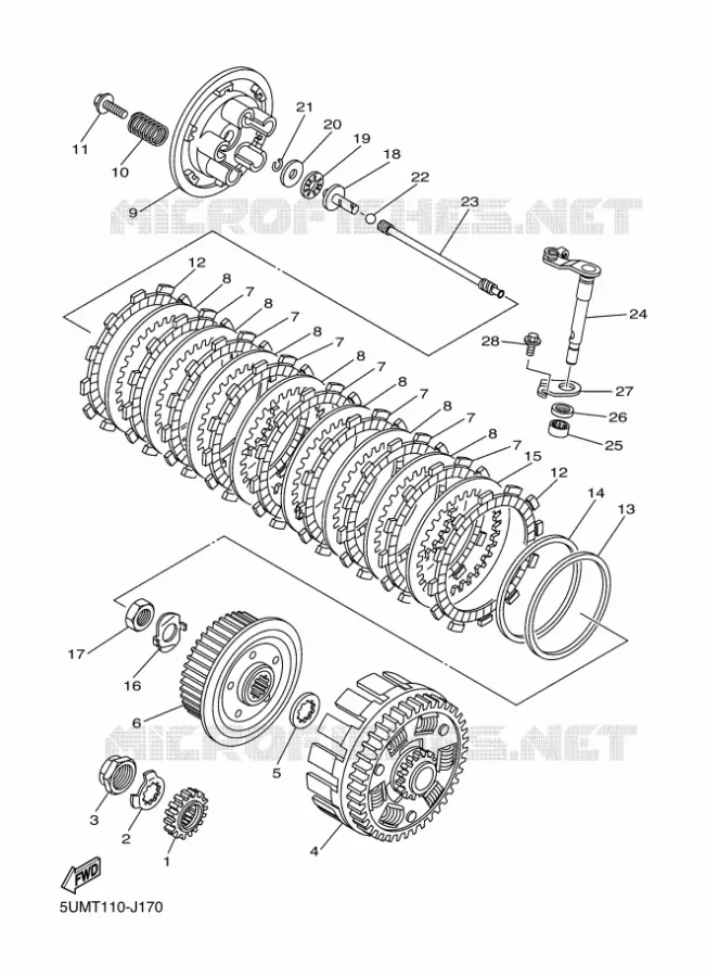 STARTER CLUTCH Yamaha MOTO 250 2010 WRF  WR250F