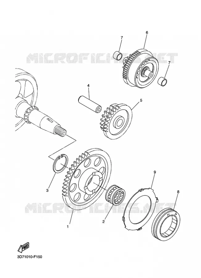 STARTER CLUTCH Yamaha MOTO 250 2010 WRX  WR250X