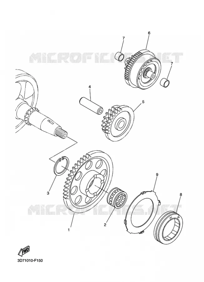 STARTER CLUTCH Yamaha MOTO 250 2010 WRX  WR250X