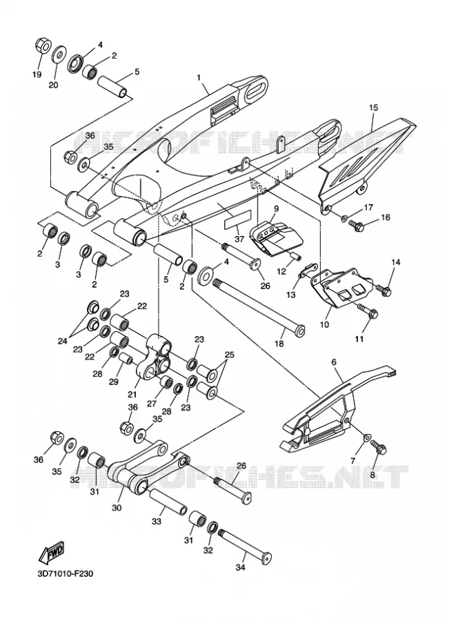 SWINGARM Yamaha MOTO 250 2010 WRX  WR250X