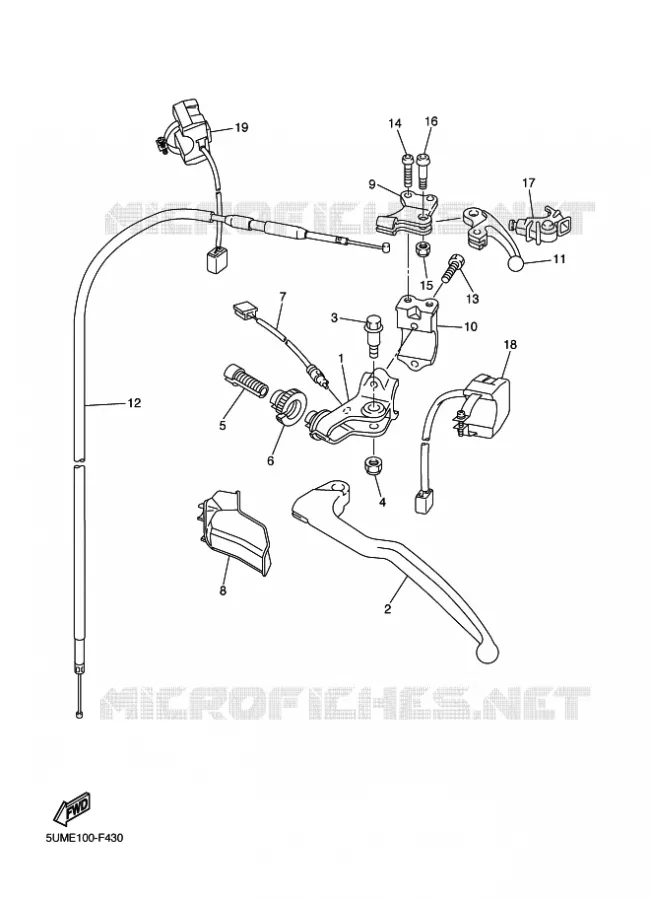 SWITCH / LEVER Yamaha MOTO 450 2010 WRF  WR450F