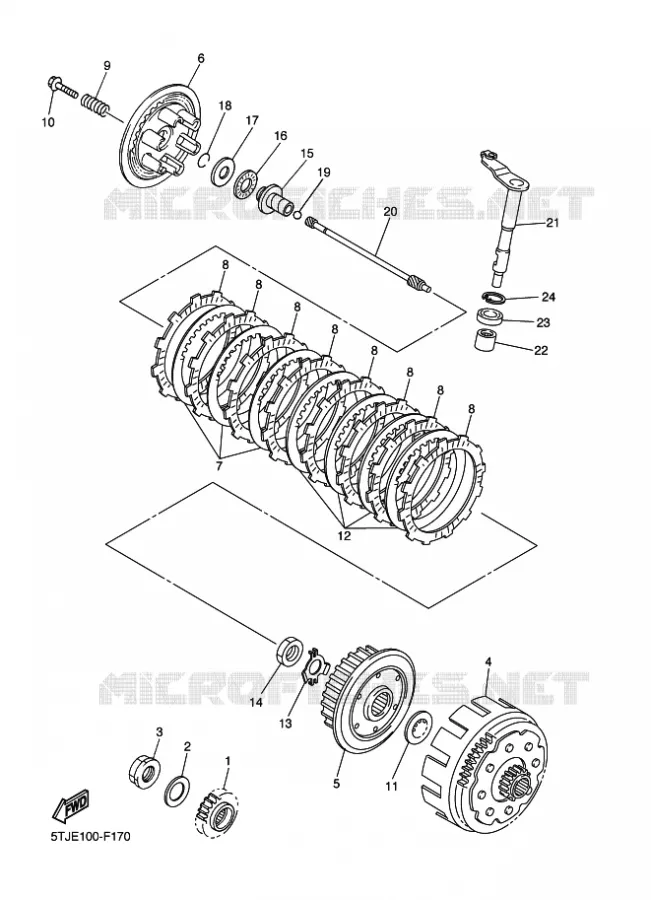 STARTER CLUTCH Yamaha MOTO 450 2010 WRF  WR450F