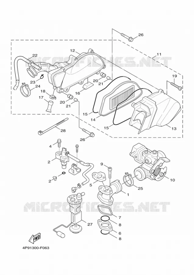 INTAKE Yamaha SCOOTER 125 2010 FLAME X  XC125 FLAME X