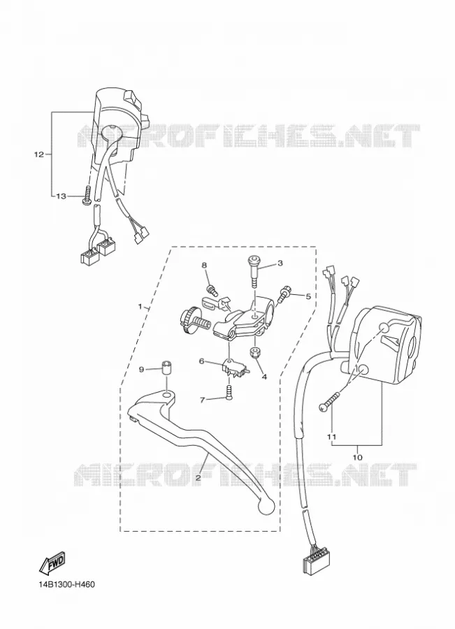 SWITCH / LEVER Yamaha MOTO 1000 2010 R1  YZF-R1