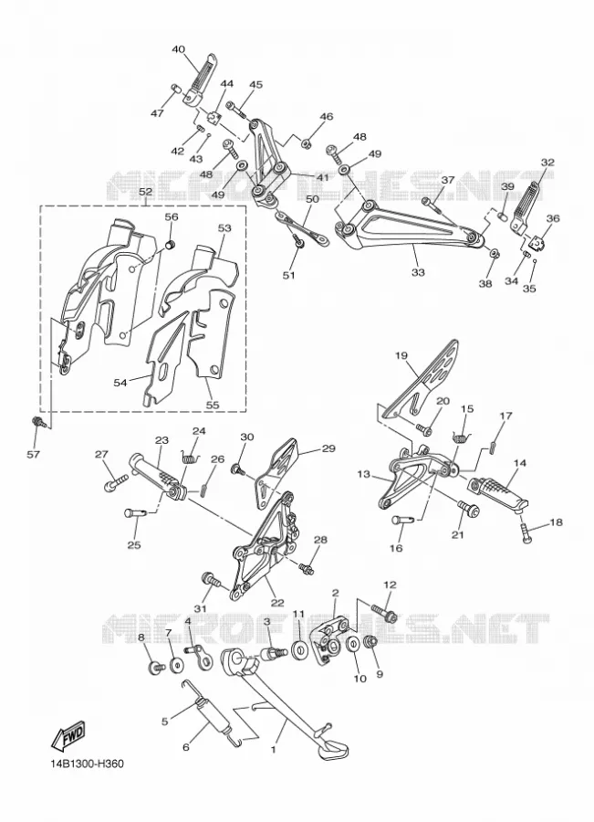 STAND / FOOTREST Yamaha MOTO 1000 2010 R1  YZF-R1