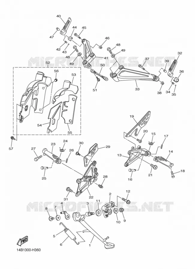 STAND / FOOTREST Yamaha MOTO 1000 2010 R1  YZF-R1 R1