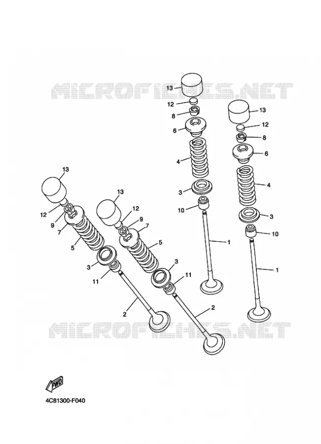 VALVE Yamaha MOTO 1000 2010 R1  YZF-R1 R1
