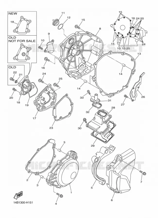 COVER - ENGINE 1 Yamaha MOTO 1000 2010 R1  YZF-R1 R1