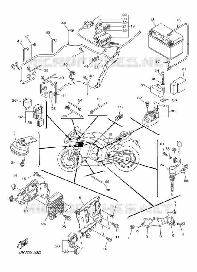 ELECTRICAL 2 Yamaha MOTO 1000 2010 R1  YZF-R1 R1