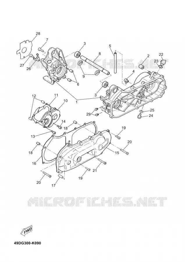 CRANKCASE Yamaha SCOOTER 50 2011 MACH  CS50Z MACH G LIQUIDE