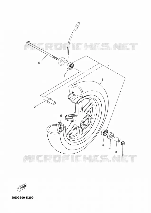 FRONT WHEEL Yamaha SCOOTER 50 2011 JOG R  CS50 JOG R