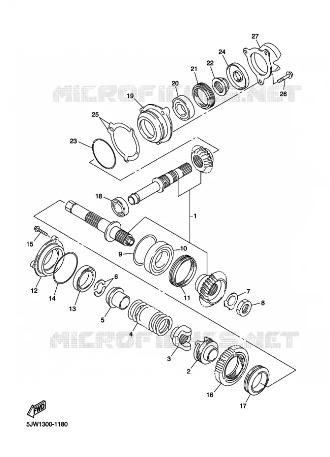 CROSS SHAFT Yamaha MOTO 1300 2011 FJR AS ABS  FJR1300AS