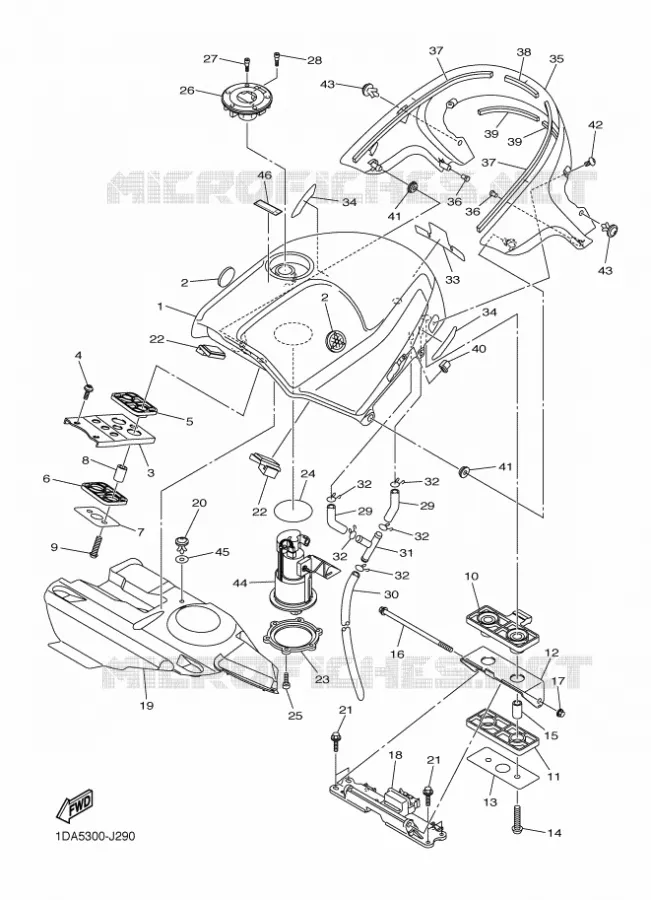 FUEL TANK Yamaha MOTO 1300 2011 FJR AS ABS  FJR1300AS