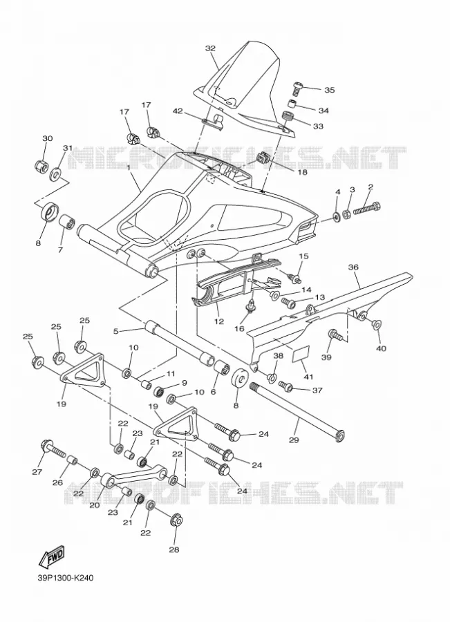 SWINGARM Yamaha MOTO 800 2011 FZ8  FZ8-N